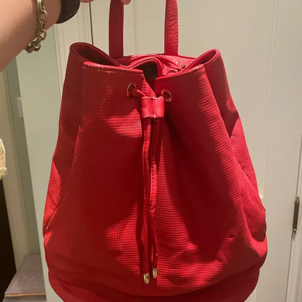 Red stylish backpack - Picture 1 of 4